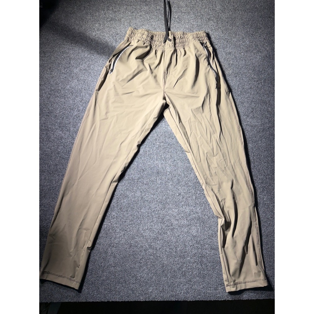 Mitre Mens Jogger Pants Medium Tan Khaki Athletic Stretch Training Trousers
